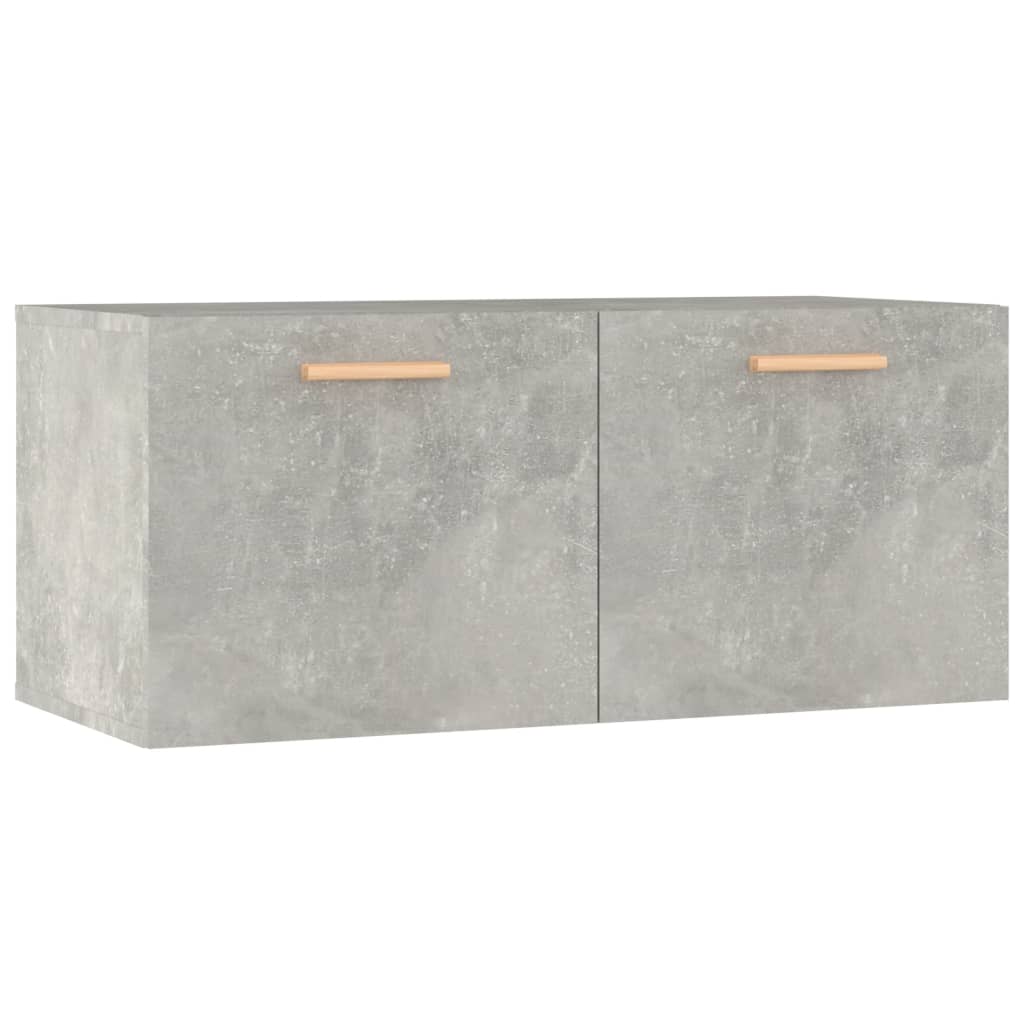 Armadietto a Muro Grigio Cemento 80x35x36,5cm Legno Multistrato cod mxl 32887