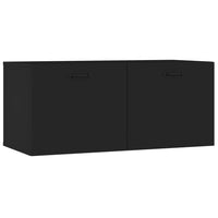 Armadietto a Muro Nero 80x35x36,5 cm in Legno Multistrato cod mxl 33091