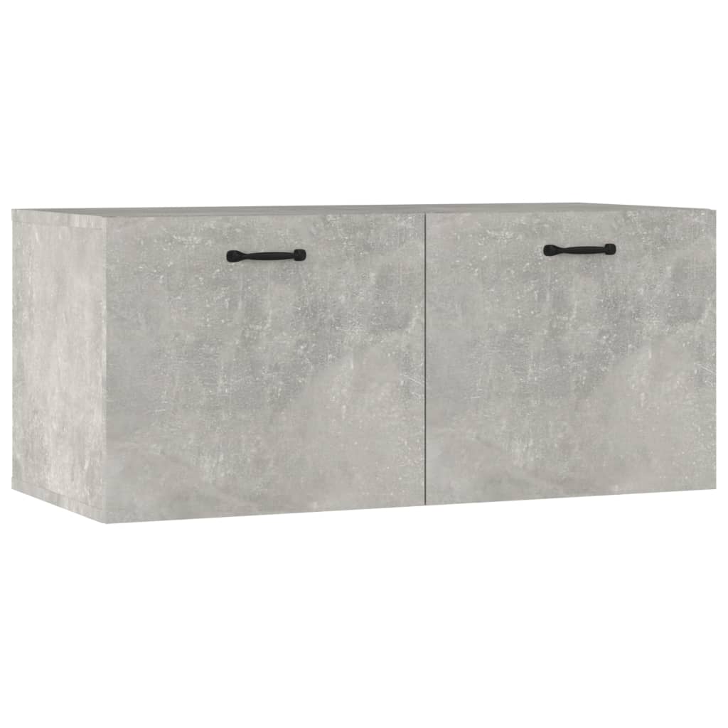 Armadietto a Muro Grigio Cemento 80x35x36,5cm Legno Multistrato cod mxl 43286