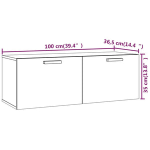 Mobile Pensile Bianco 100x36,5x35 cm Legno Multistrato 812942