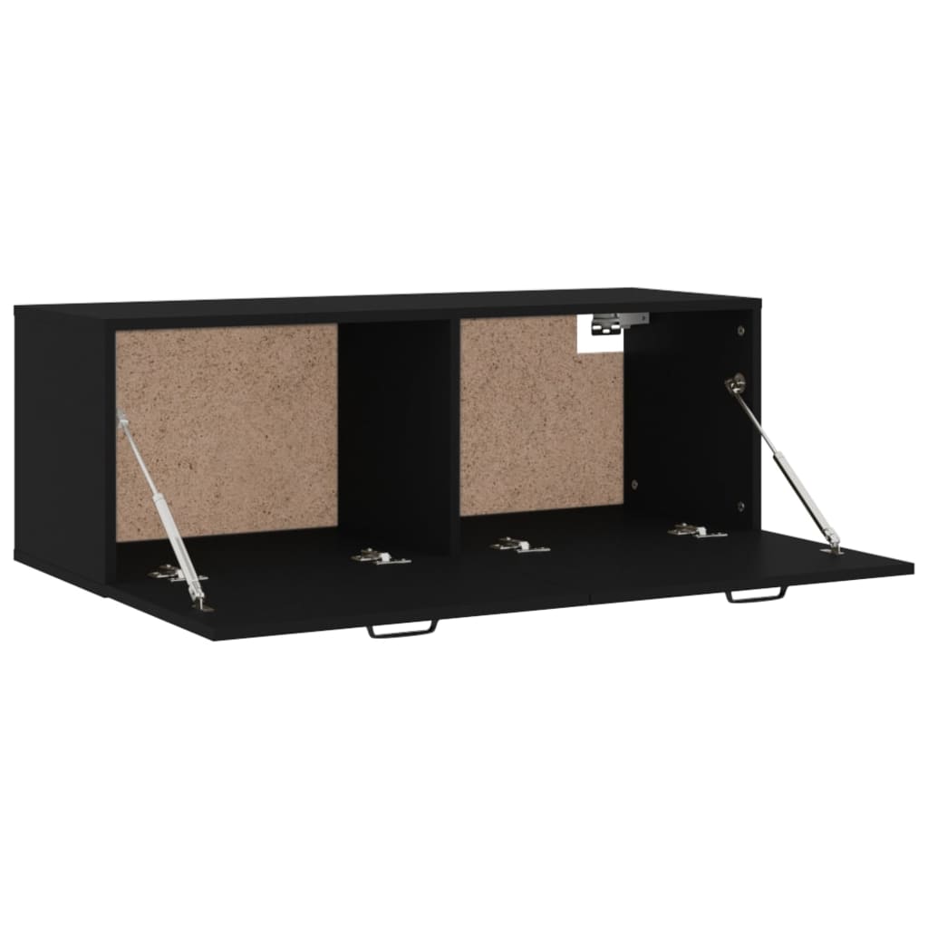 Mobile Pensile Nero 100x36,5x35 cm Legno Multistrato 812952