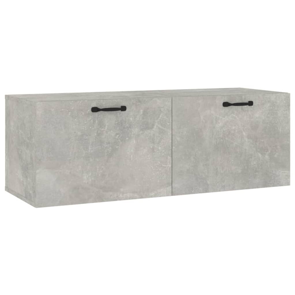 Mobile Pensile Grigio Cemento 100x36,5x35 cm Legno Multistrato 812955