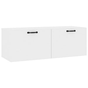 Mobile Pensile Bianco Lucido 100x36,5x35 cm Legno Multistrato 812957