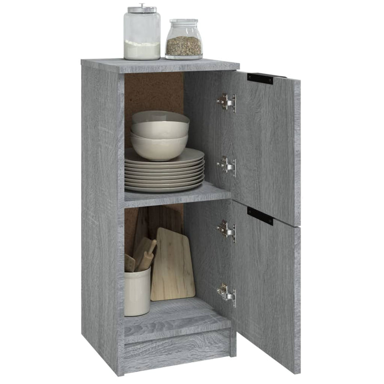 Credenze 2 pz Grigio Sonoma 30x30x70 cm in Legno Multistrato