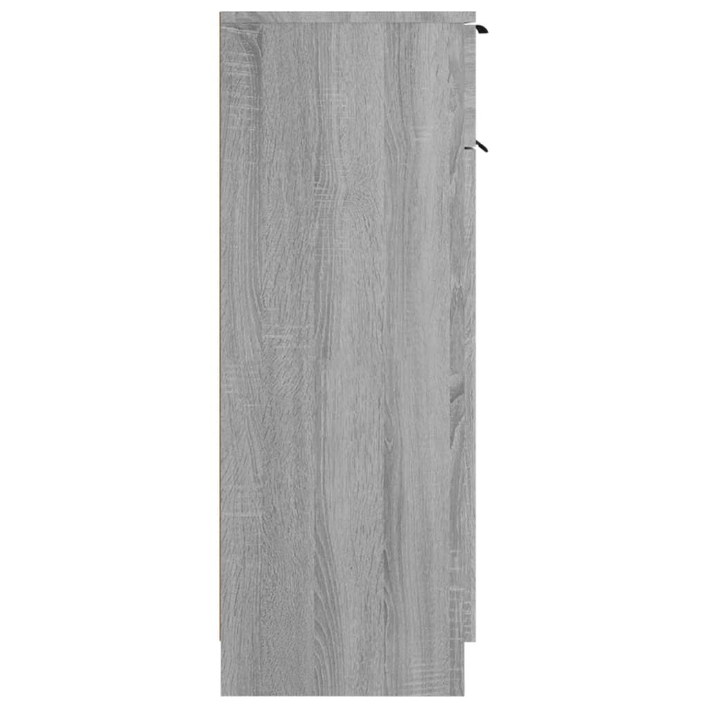 Armadietto Bagno Grigio Sonoma 32x34x90 cm in Legno Multistrato 817058