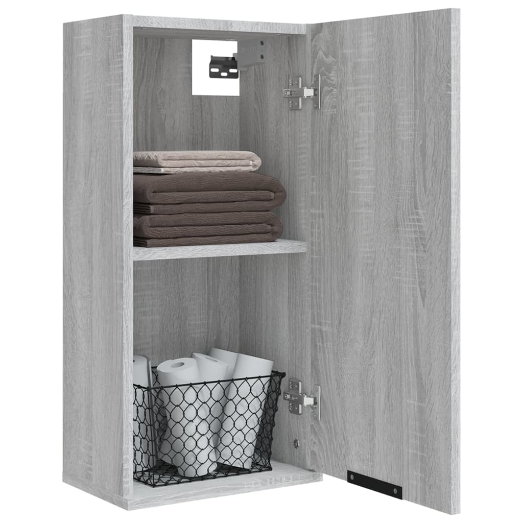 Mobile da Bagno a Parete Grigio Sonoma 32x20x67 cm cod mxl 48161