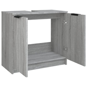 Mobile Bagno Grigio Sonoma 64,5x33,5x59 cm in Legno Multistrato cod mxl 49196