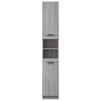 Armadietto Bagno Grigio Sonoma 32x34x188,5 cm Legno Multistrato cod mxl 44216