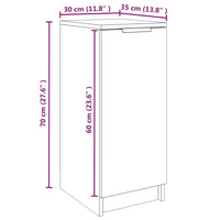 Scarpiera Grigio Sonoma 30x35x70 cm in Legno Multistrato