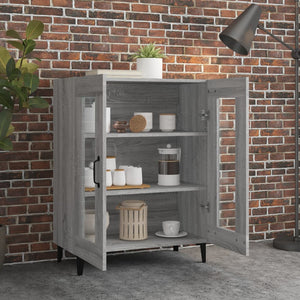 Credenza Grigio Sonoma 69,5x34x90 cm in Legno Multistrato 817337