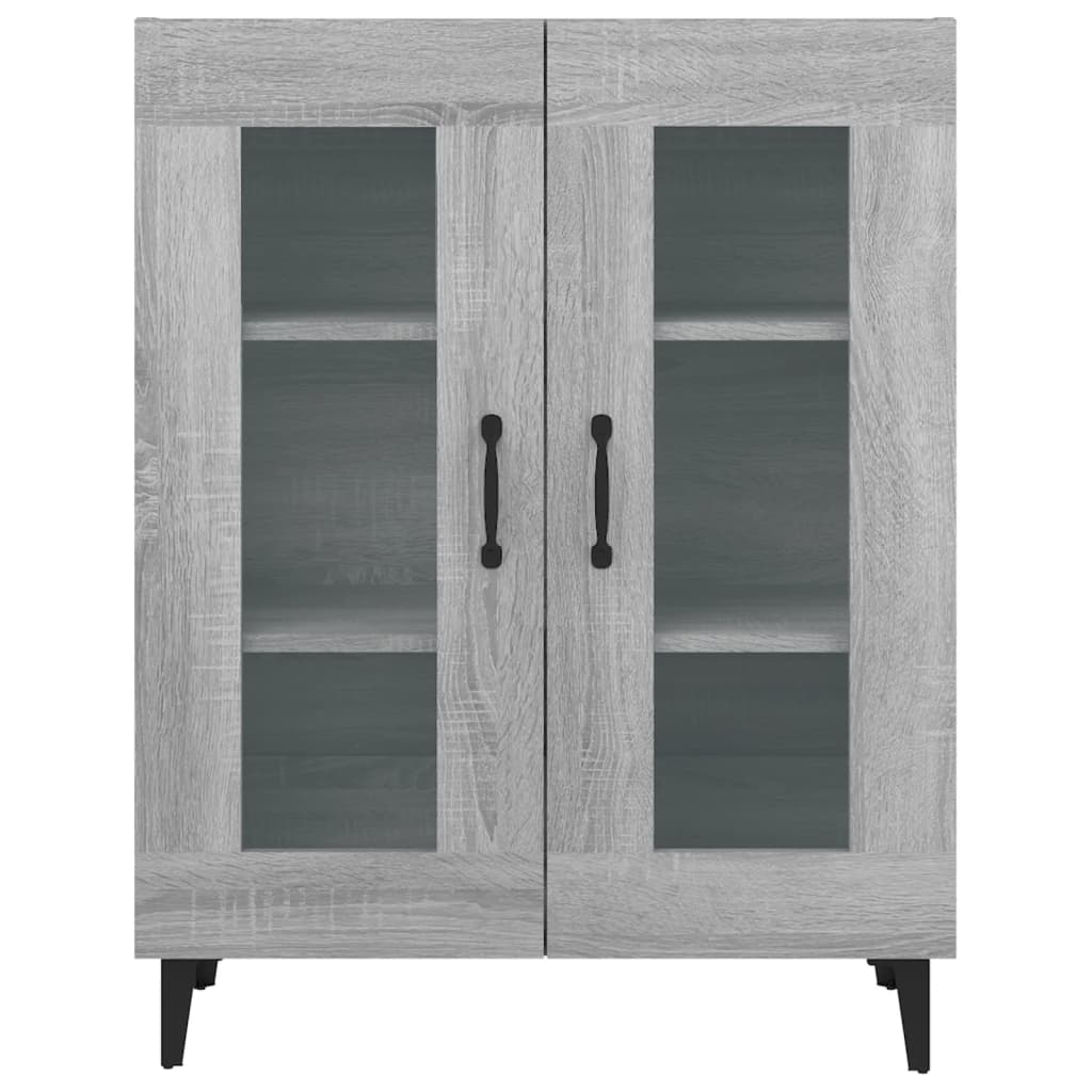 Credenza Grigio Sonoma 69,5x34x90 cm in Legno Multistrato 817337