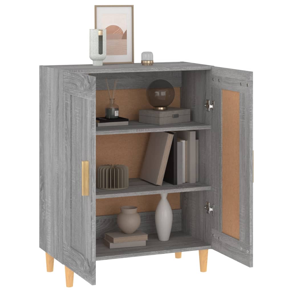 Credenza Grigio Sonoma 69,5x34x90 cm in Legno Multistrato cod mxl 20183