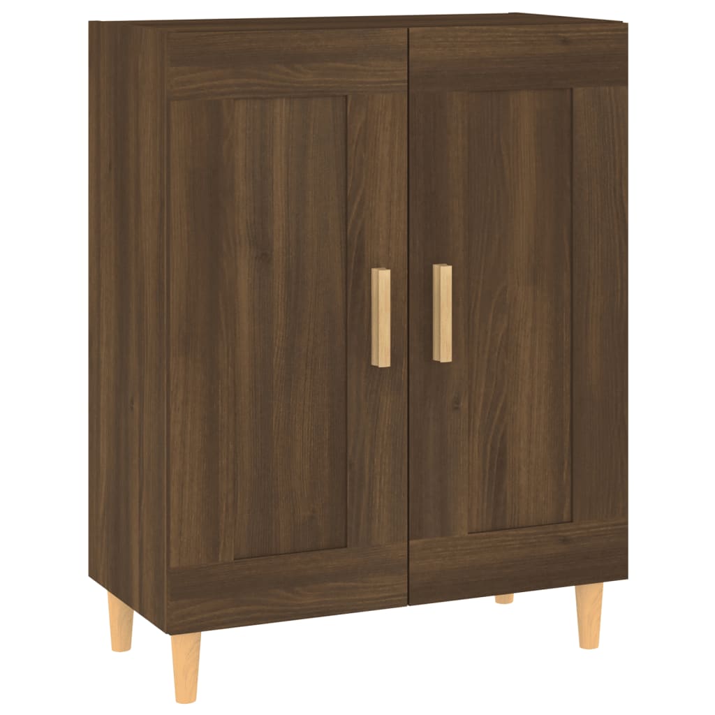 Credenza Rovere Marrone 69,5x34x90 cm in Legno Multistrato 817341