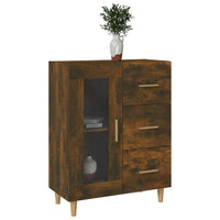 Credenza Rovere Fumo 69,5x34x90 cm in Legno Multistrato 817363