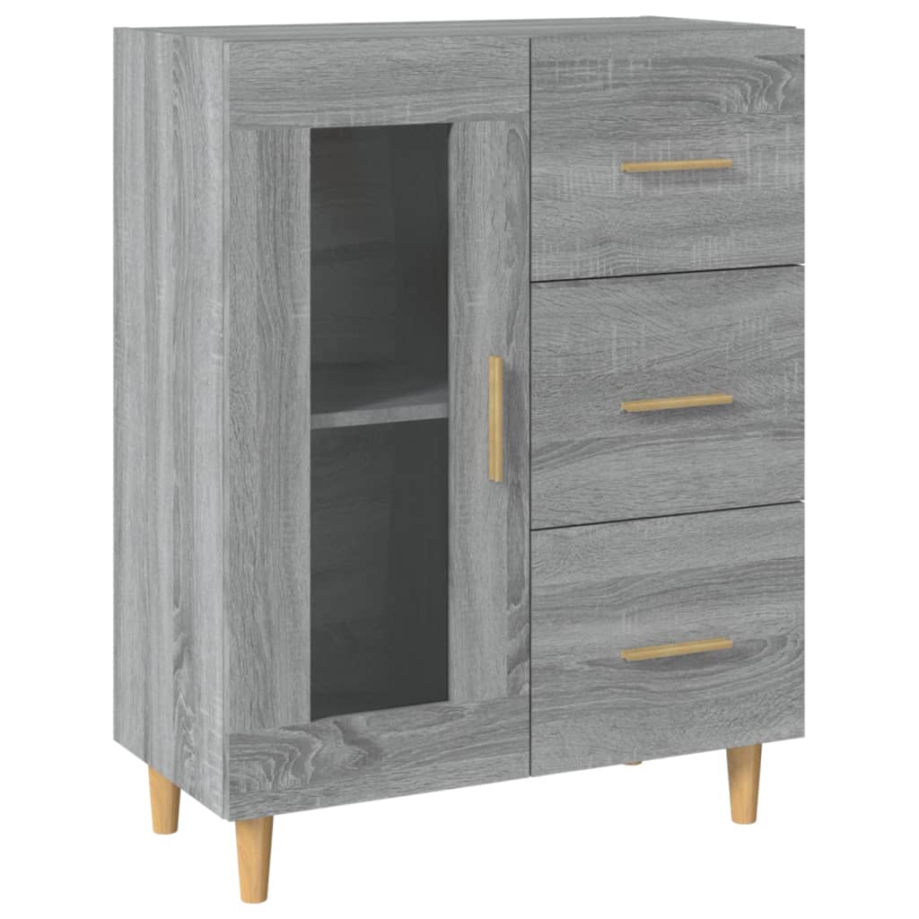 Credenza Grigio Sonoma 69,5x34x90 cm in Legno Multistrato cod mxl 38962