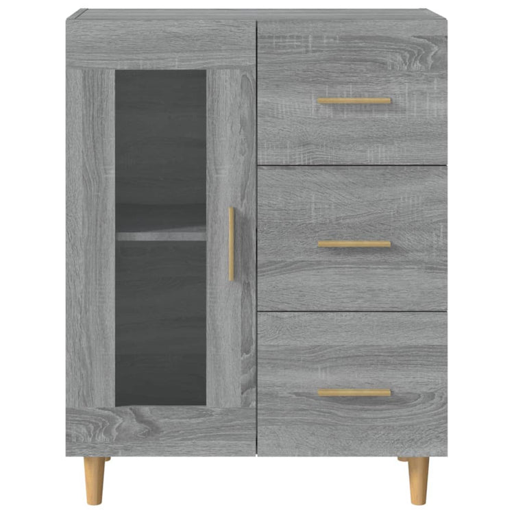 Credenza Grigio Sonoma 69,5x34x90 cm in Legno Multistrato cod mxl 38962