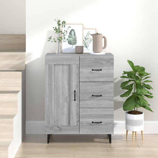 Credenza Grigio Sonoma 69,5x34x90 cm in Legno Multistrato cod mxl 17303