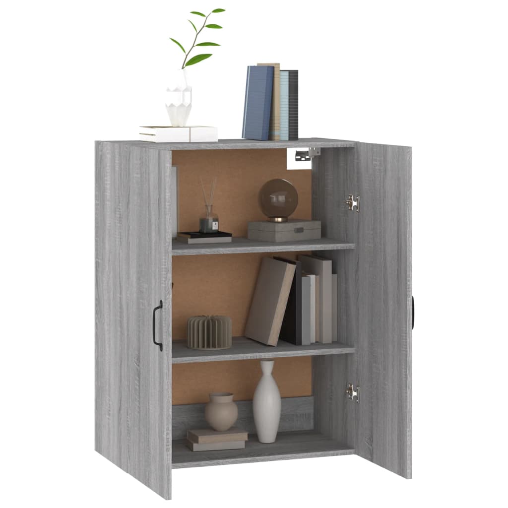 Mobile Pensile Grigio Sonoma 69,5x34x90 cm Legno Multistrato 817385