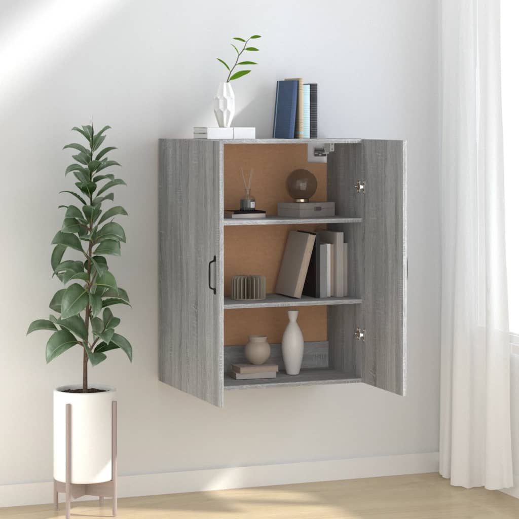 Mobile Pensile Grigio Sonoma 69,5x34x90 cm Legno Multistrato cod mxl 50115