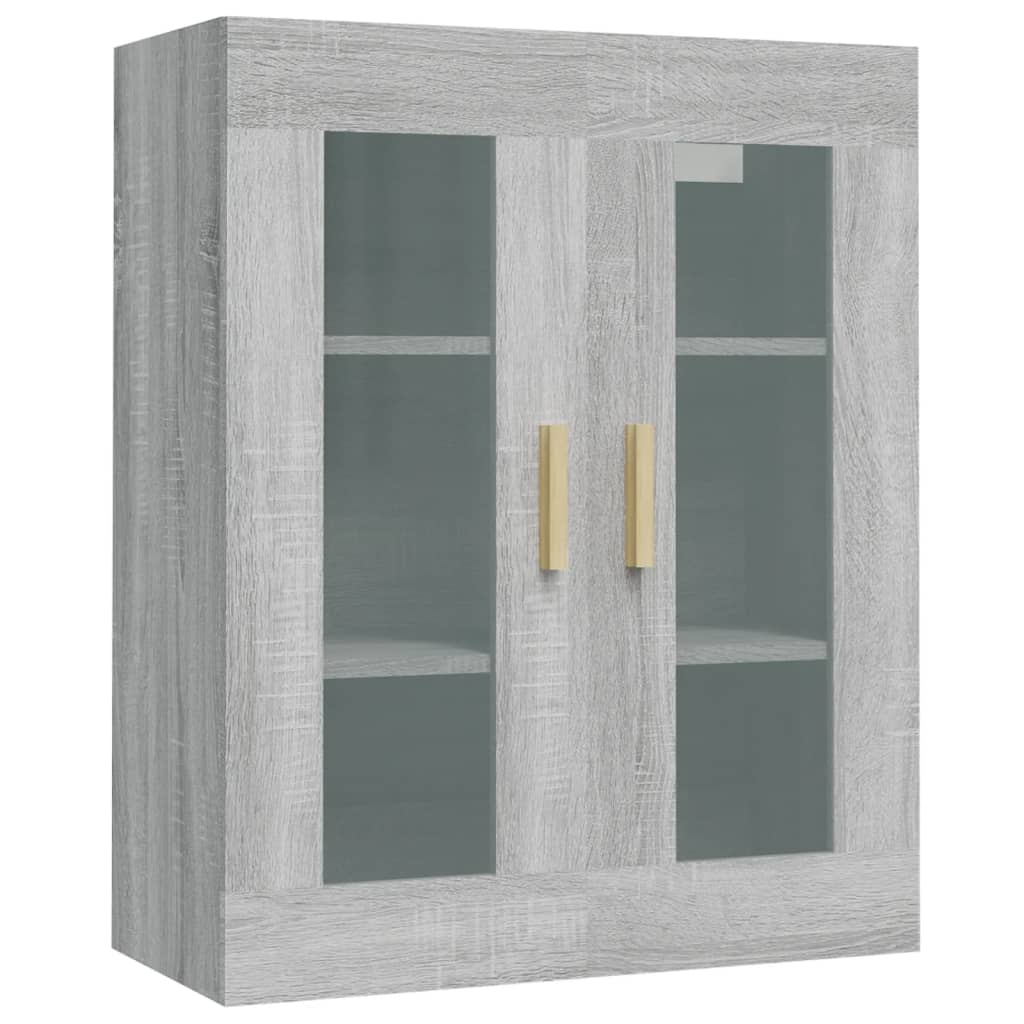 Armadietto Pensile a Parete Grigio Sonoma 69,5x34x90 cm cod mxl 65622