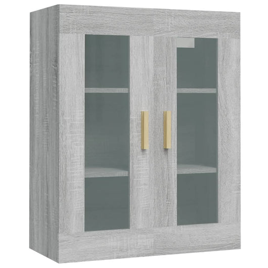 Armadietto Pensile a Parete Grigio Sonoma 69,5x34x90 cm 817388