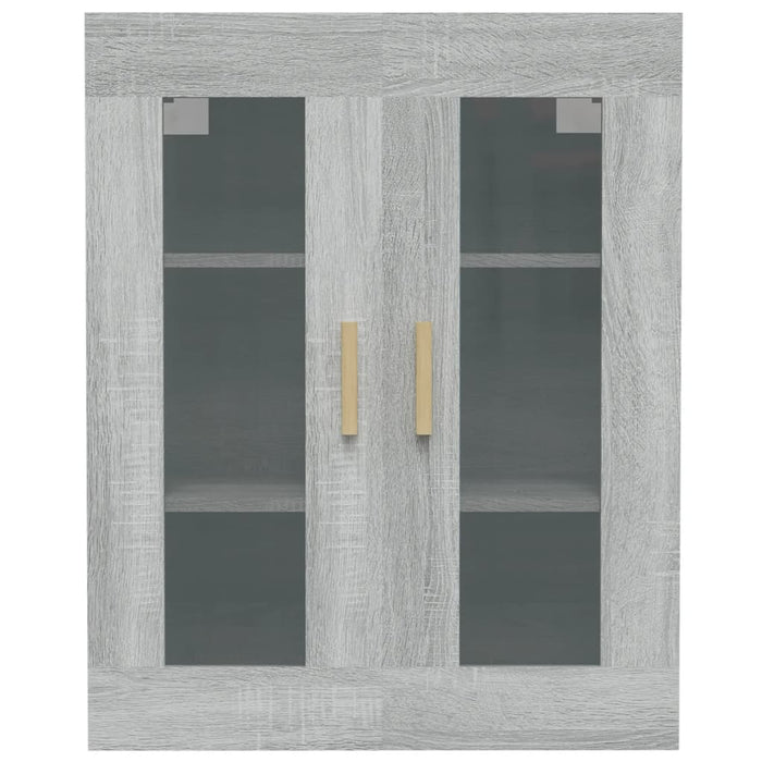 Armadietto Pensile a Parete Grigio Sonoma 69,5x34x90 cm cod mxl 65622