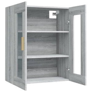 Armadietto Pensile a Parete Grigio Sonoma 69,5x34x90 cm 817388