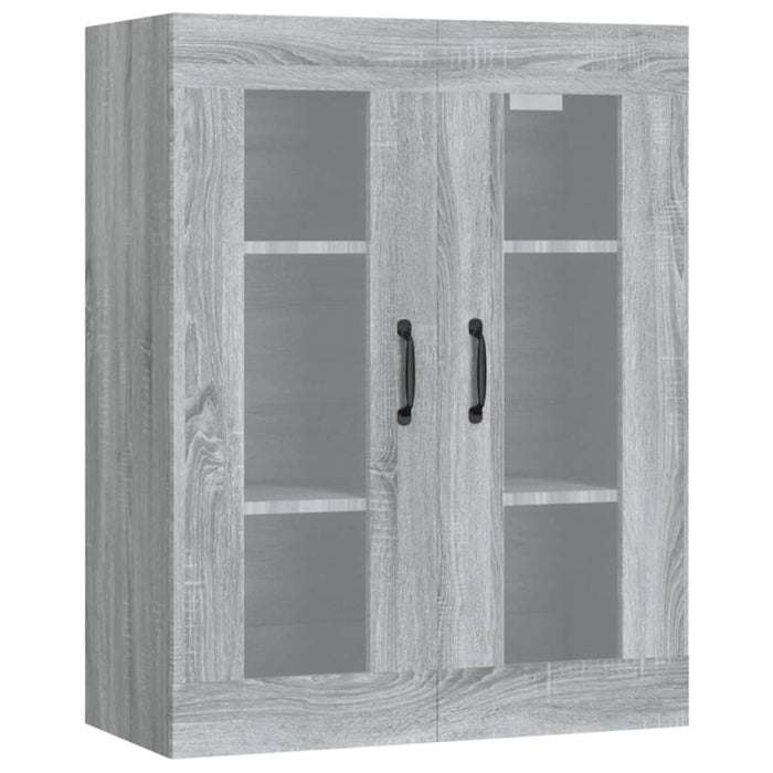 Armadietto Pensile a Parete Grigio Sonoma 69,5x34x90 cm 817391