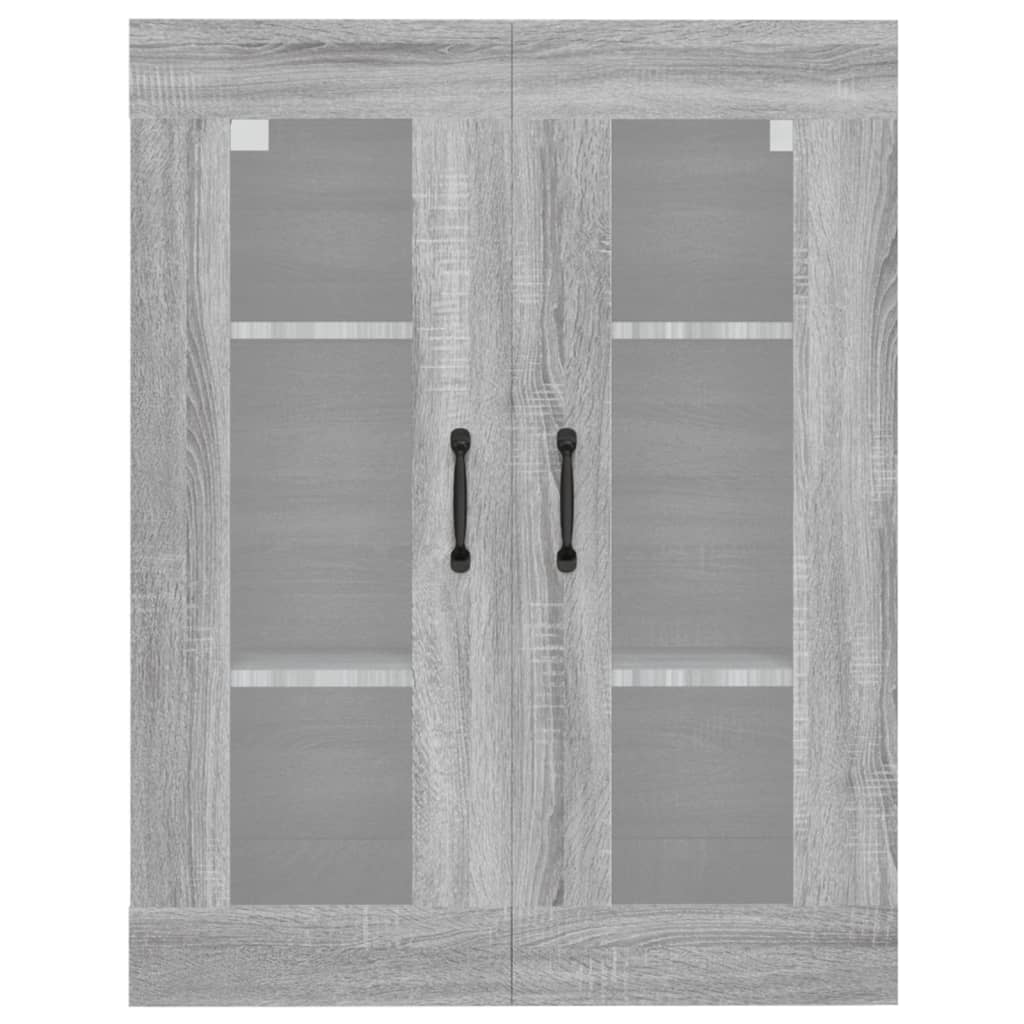 Armadietto Pensile a Parete Grigio Sonoma 69,5x34x90 cm cod mxl 11557