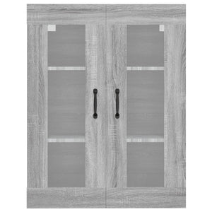 Armadietto Pensile a Parete Grigio Sonoma 69,5x34x90 cm 817391