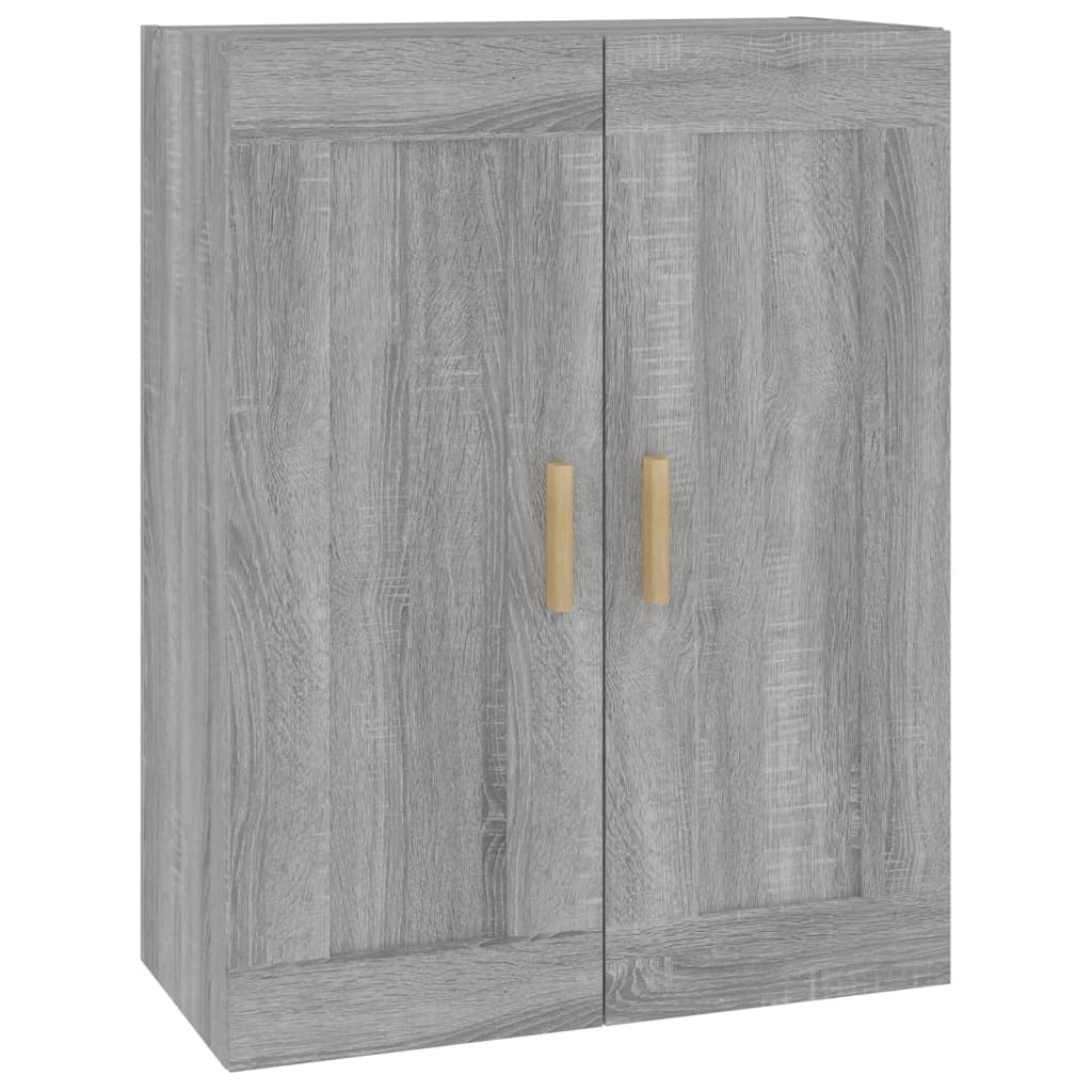 Mobile a Parete Grigio Sonoma 69,5x32,5x90 cm Legno Multistrato 817394