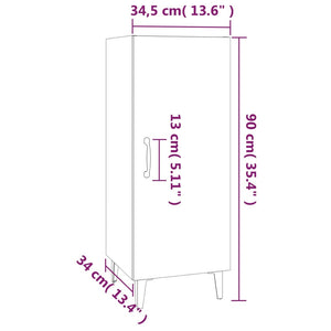 Credenza Grigio Sonoma 34,5x34x90 cm in Legno Multistrato cod 12289