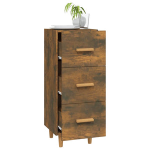 Credenza Rovere Fumo 34,5x34x90 cm in Legno Multistrato 817408