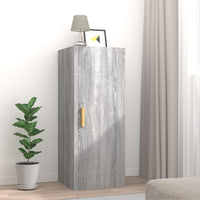 Armadietto a Muro Grigio Sonoma 34,5x34x90 cm Legno Multistrato cod mxl 32765