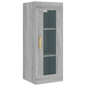 Armadietto Pensile a Parete Grigio Sonoma 34,5x34x90 cm 817445