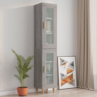 Armadietto Pensile a Parete Grigio Sonoma 34,5x34x90 cm cod mxl 27184