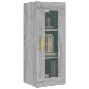 Armadietto Pensile a Parete Grigio Sonoma 34,5x34x90 cm 817445