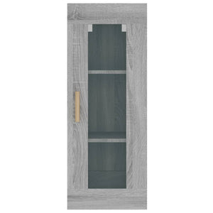 Armadietto Pensile a Parete Grigio Sonoma 34,5x34x90 cm cod mxl 27184