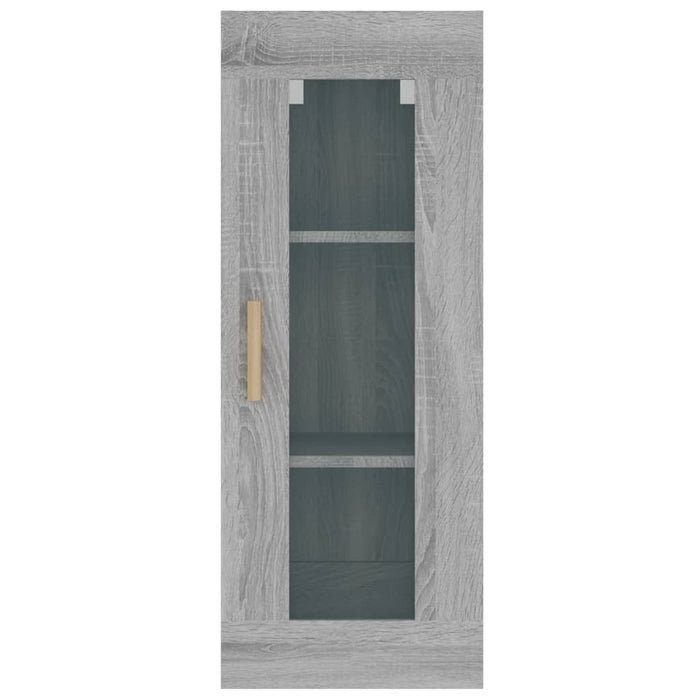 Armadietto Pensile a Parete Grigio Sonoma 34,5x34x90 cm cod mxl 27184