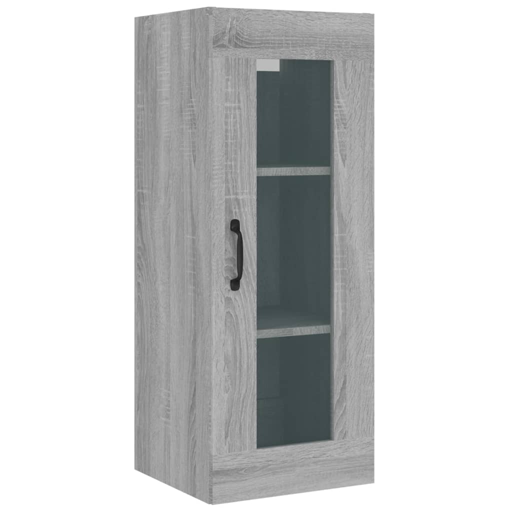 Armadietto Pensile a Parete Grigio Sonoma 34,5x34x90 cm cod mxl 27698