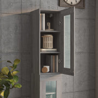 Armadietto Pensile a Parete Grigio Sonoma 34,5x34x90 cm cod mxl 27698