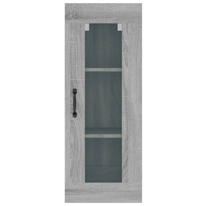 Armadietto Pensile a Parete Grigio Sonoma 34,5x34x90 cm cod mxl 27698