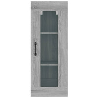 Armadietto Pensile a Parete Grigio Sonoma 34,5x34x90 cm 817448