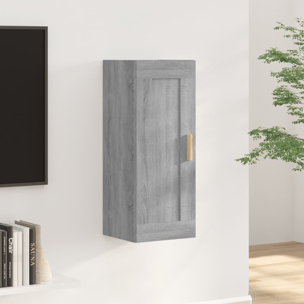 Armadietto a Muro Grigio Sonoma 35x34x90cm in Legno Multistrato cod mxl 32805