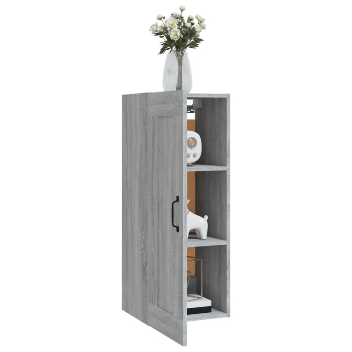 Mobile Pensile Grigio Sonoma 35x34x90 cm in Legno Multistrato 817454