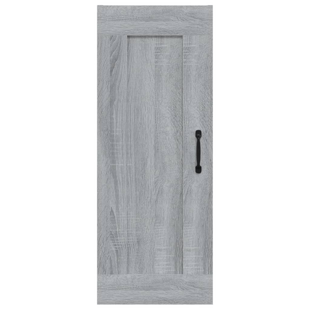 Mobile Pensile Grigio Sonoma 35x34x90 cm in Legno Multistrato 817454