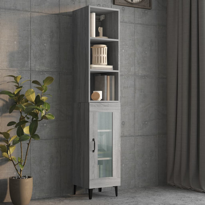 Armadietto Muro Grigio Sonoma 34,5x32,5x90 cm Legno Multistrato 817457