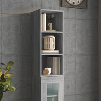 Armadietto Muro Grigio Sonoma 34,5x32,5x90 cm Legno Multistrato cod mxl 32816