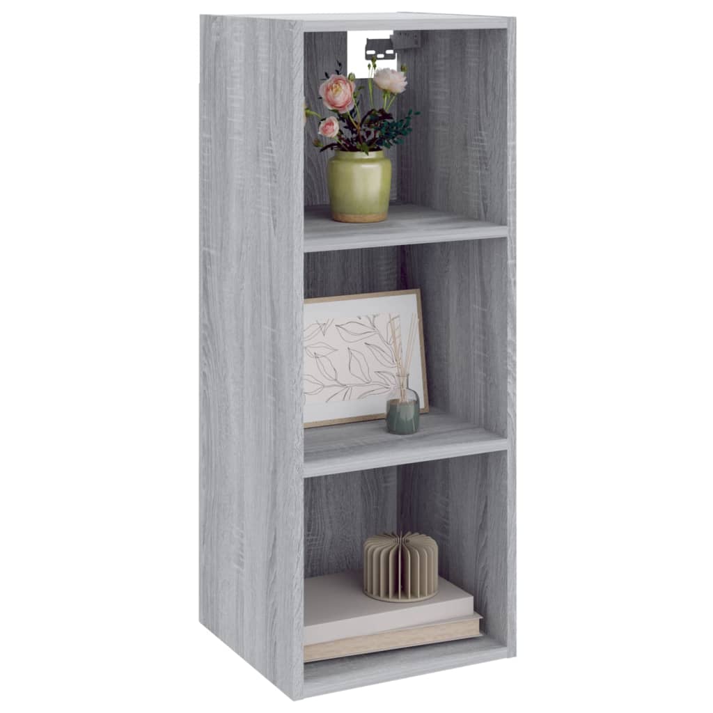 Armadietto Muro Grigio Sonoma 34,5x32,5x90 cm Legno Multistrato 817457