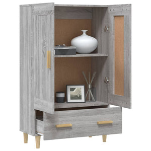 Credenza Grigio Sonoma 70x31x115 cm in Legno Multistrato